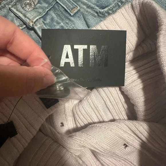 ATM Merino Wool Button Mini Skirt size medium NWT - Picture 8 of 8